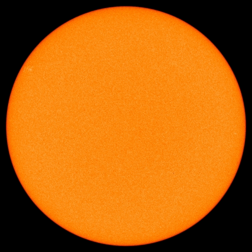 The sunspot number is currently 0. The sun is blank. No sunspots.