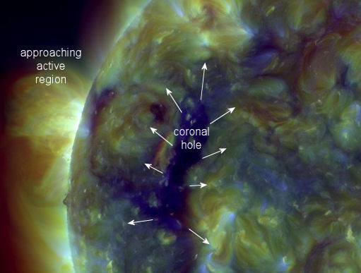 Wondering about the colors in this image? This is how the sun looks through SDO&#039;s extreme UV filters.