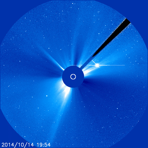 http://spaceweather.com/images2014/15oct14/cme_anim.gif?PHPSESSID=51bpooerot8j44kc438v9s75m1