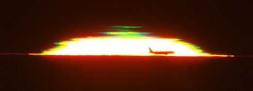 Rayon vert avec avion